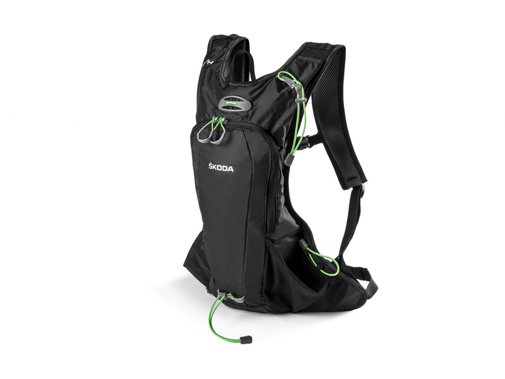 black cycling backpack