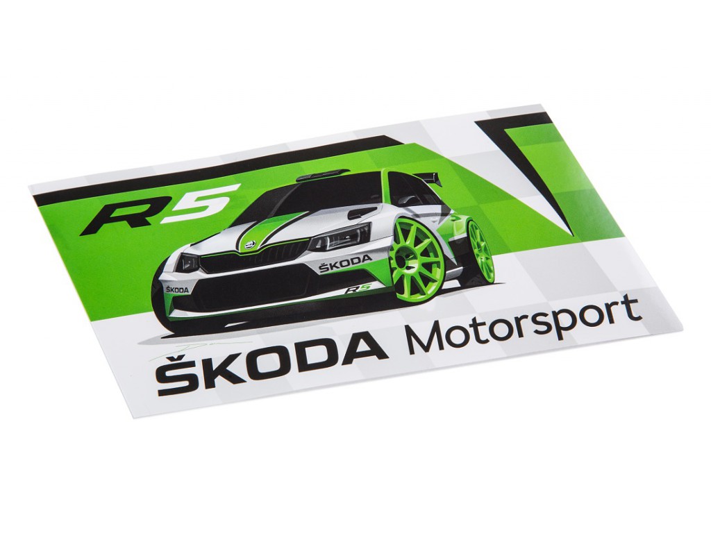 Skoda Oblong STICKERS Badge Decal Vinyl Car 200mm x2 Race Racing Rally 