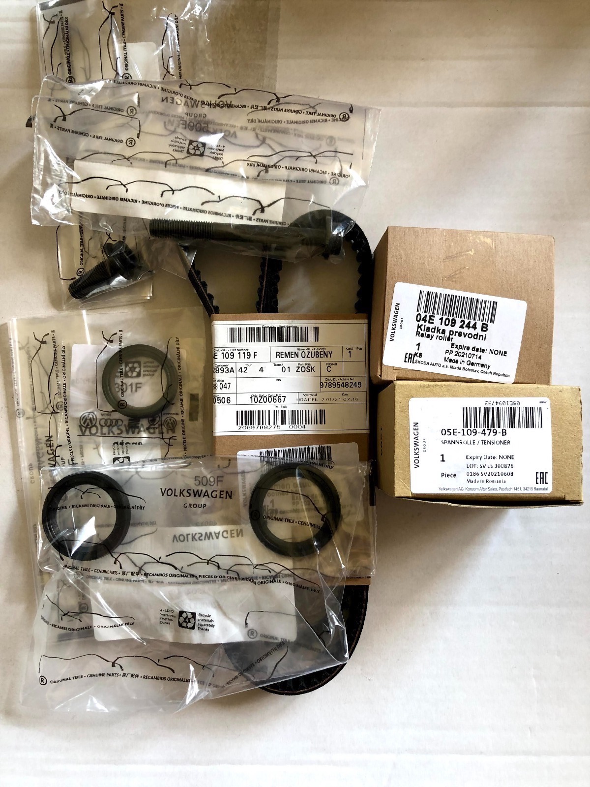 GENUINE VW Audi Seat Skoda Timing Kit Set 1.0, 1.2, 1.4