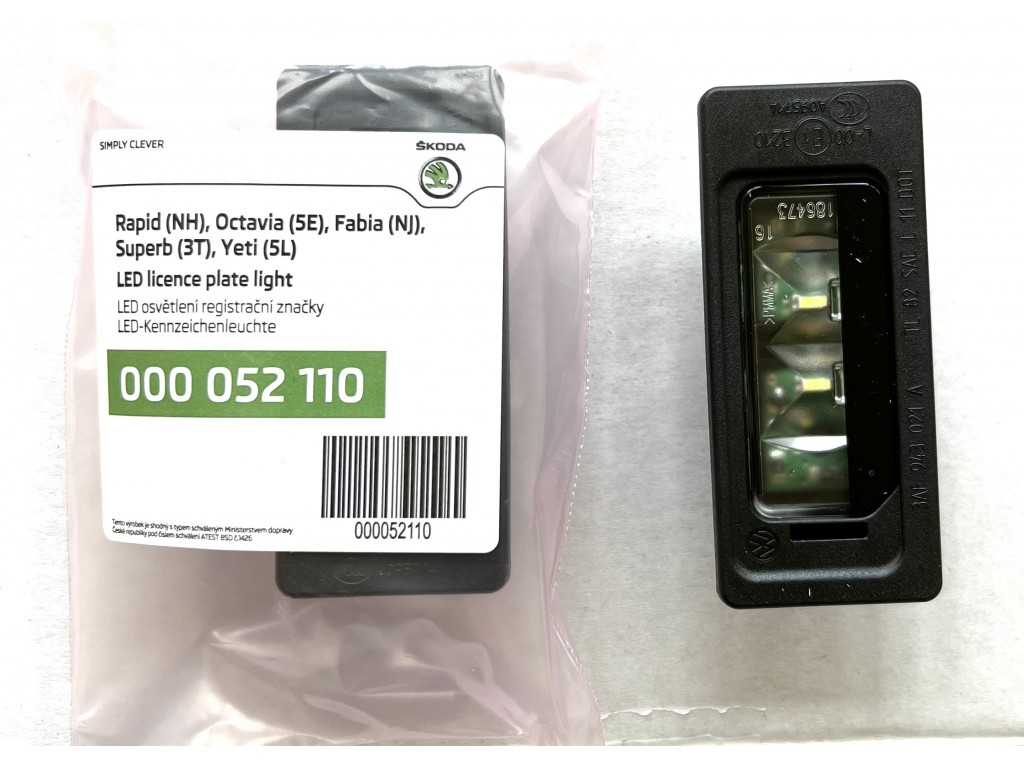 2x LED License Plate Lighting Modules – Fits Skoda Superb I 3U Octavia I 1U