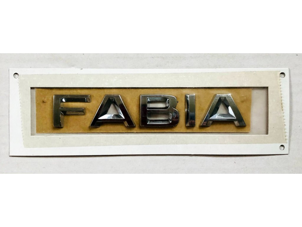 ŠKODA Sign Black Fabia 3 NJ Emblem Rear Gloss Matte RS Monte Carlo Edition