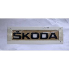 GENUINE Skoda rear emblem black SKODA